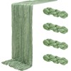 4Pack Sage Green Cheesecloth Table Runners 120Inch Gauze Table Runner