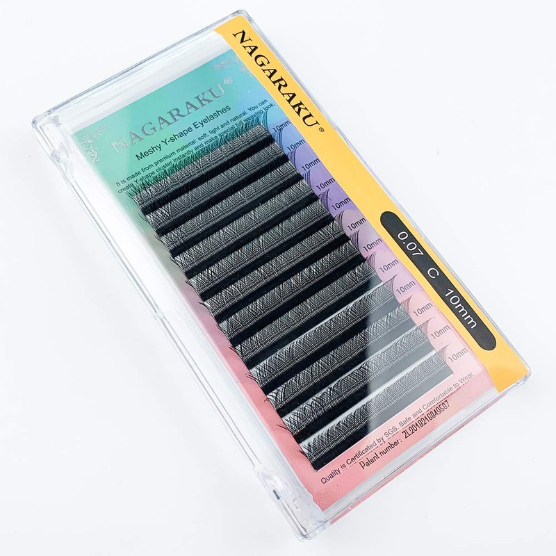 NAGARAKU Eyelash Extension 4D Cross YY Shape Volume Eyelashes Prefabricated