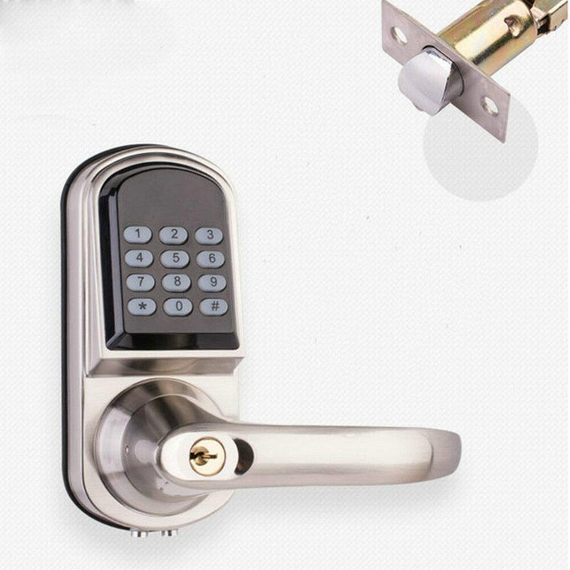 Electronic Auto Door Lock Smart Keyless Touch Password Entry Left