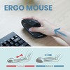 Perixx PERIMICE-713R Wireless Rechargeable Vertical Mouse - Duo Wired and