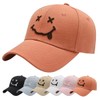Enwokran Baseball Cap, Baseball Cap Embroidered Smile Adjustable Baseball Cap