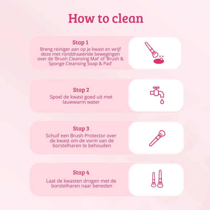 Boozyshop Pink &amp; Rose Gold Large Angled Buffer Brush