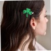 BESPORTBLE 6PCS Shamrock Sequin Hair Clips for Patrick Day Cute