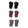 NAME IT Unisex Gloves, Nocturne/Pack:3 PACK WITH GREY MEL/BLACK