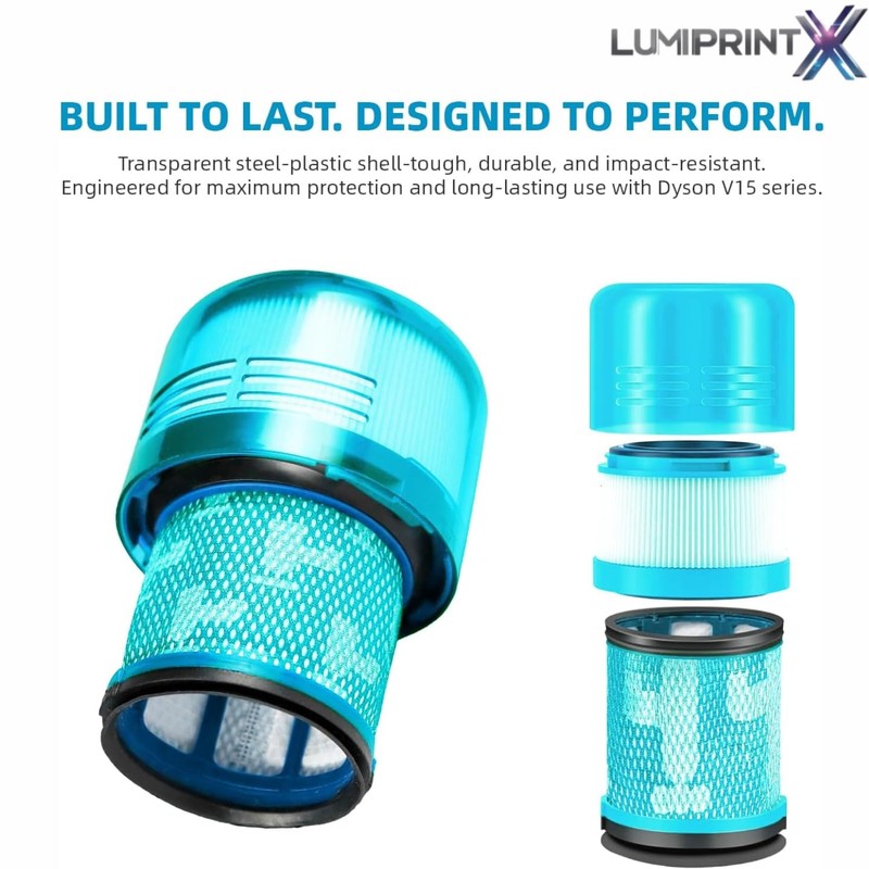 Dyson V15 Filter, 3-Pack Premium True HEPA Replacement Filters for