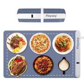 Floyzoy Food Warming Mat – Graphene Full-Surface Electric Warming Tray with 6 Temperature Levels & 6-Hour Timer, Rollable Design for Gatherings & Parties