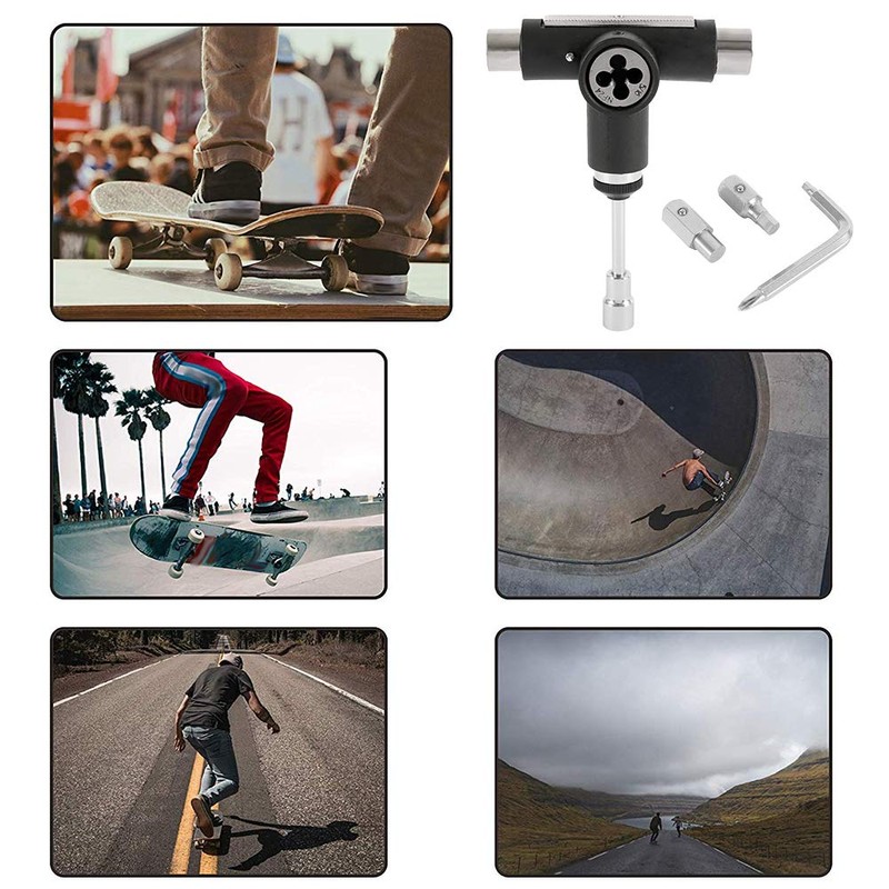 readygohigh Skateboard Tools 4pcs Skateboard Tools Skateboard Tools Maintenance Adjustment