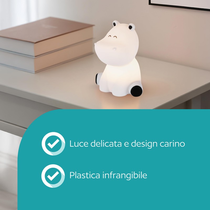 Eglo Lampada da notte a LED Castellino, luce notturna comodino