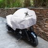 X AUTOHAUX L Motorcycle Cover Lightweight Half Cover Protector Silver