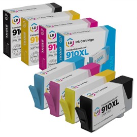 LD Products 910XL Remanufactured Replacements for 910XL Ink cartridges for HP Printers to use with OfficeJet Pro 8010 8021 8025 8028 8030 8035 (Black, Cyan, Magenta, Yellow, 4-Pack)