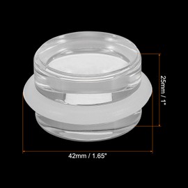 PATIKIL 2 Pcs Door Stoppers, Door Stop Doorstop Door Stopper Wedge Door Wedge Self Adhesive Doorstop Sturdy Acrylic for Bottom of Door Floor, Clear Cylinder