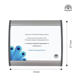 Curved Office Business Door Sign Holder | 4.00" W X 3.7" H Aluminum Wall Mount Name Plate Holder, cubicle sign holder, sturdy and beautiful