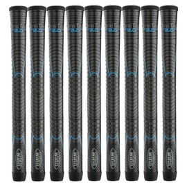 Winn Grips 62DT-JBK Dri-Tac 2.0 Series Advance Polymer Technology, paquete de 9 piezas de agarre de golf, tamaño mediano (+1/16 pulgadas)