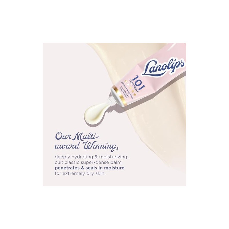 Lanolips 101 Ointment Multipurpose Superbalm Duo, Natural Lanolin Moisturizer for