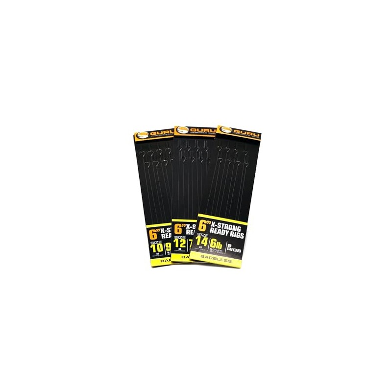 Guru 6" Pole Rigs Ready Tied Hooklength All Patterns and