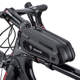 GEWAGE - Bolsa de bicicleta con marco frontal para bicicleta, soporte para teléfono de bicicleta, bolsa de tubo superior, bolsa de manubrio, accesorios de bicicleta para bicicleta de carretera de montaña