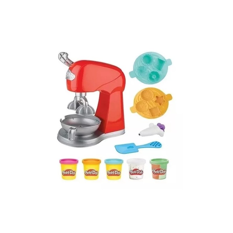Play-Doh Batidora Mágica Color Rojo Masa Kitchen Creations Batidora Con
