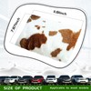 SuperKaKa Furry Cow Print Armrest Cover for Car, Fluffy Cute