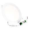 JANDEI - Downlight LED 18W Round 3000K/4200K/6000K Flat White Frosted