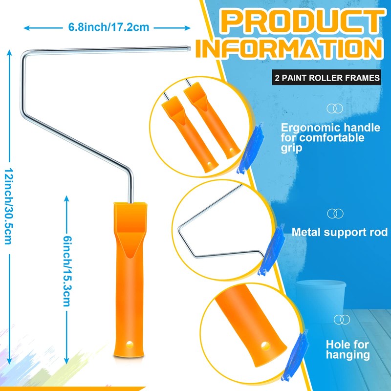 Therwen 5 Pcs 8 Inch Textured Paint Roller Bed Liner