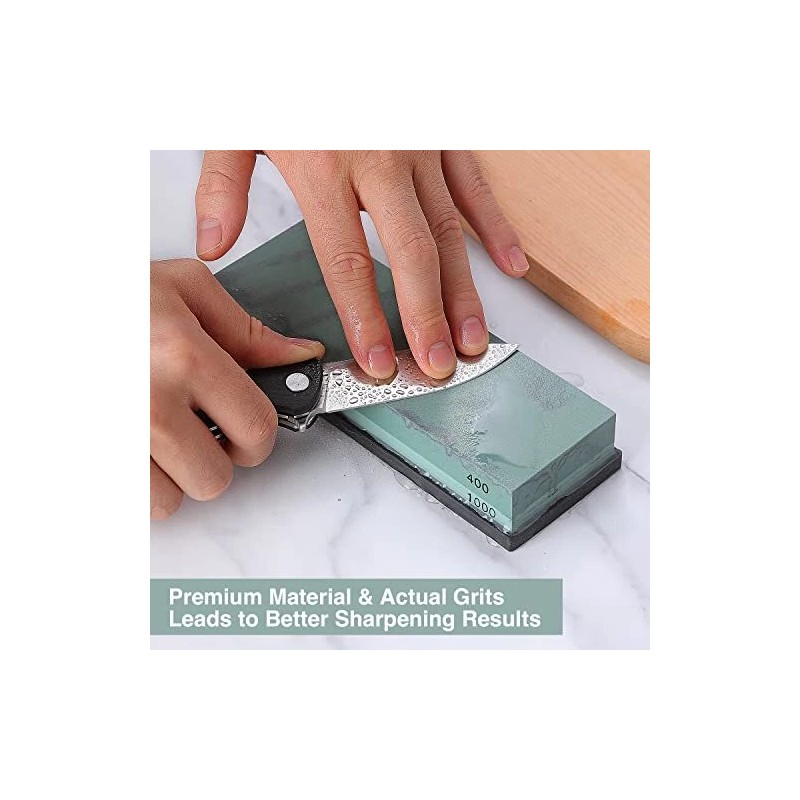 KEENBEST Actual Grit Premium Material Sharpening Stone 2 Side 400/1000