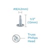 IMScrews 200pcs #8 x 1/2" Self Drilling Truss Head Screws