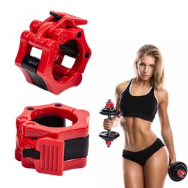 Pack of 2 Dumbbell Clasps, 30 mm Barbell Bars, Fastening, Quick Release Barbell Clasp, Barbell Clamp, Barbell Clamps for Workout, Weightlifting, Training, Dumbbell Sta, Fitness Accessories