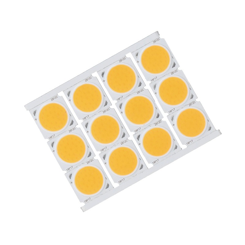12Pcs COB Light Source High Power Round LED Chip 12W