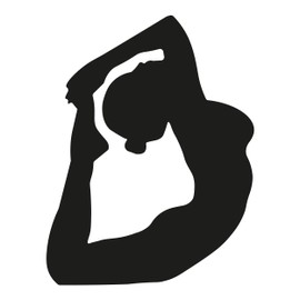 Stretching Woman Practicing Yoga Stickers - Meditation Wall Decal with Girl in Pigeon Pose - Home and Yoga Studio Wall Decal with Girl Doing Yoga Exercise