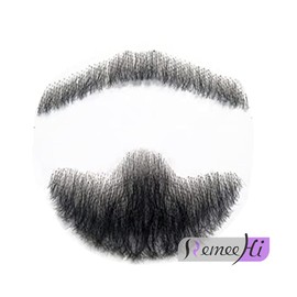 Remeehi Goatee Men's Beard Human Hair Lace Hand-Made Fake Facial Mustache Costume Pretend ZGRong