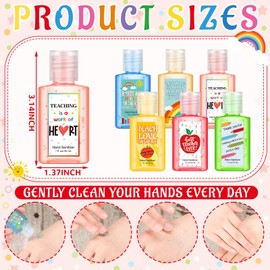 Frienda 24 Packs Teacher Appreciation Gifts Bulk Mini Hand Sanitizer Travel Size 1fl oz Inspirational Thank You Gift for Teachers' Day Week Employee Appreciation Staff Coworker Mother Day Party Favors