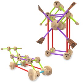 TINKERTOY - Retro Building Set Tin - 85 Pieces