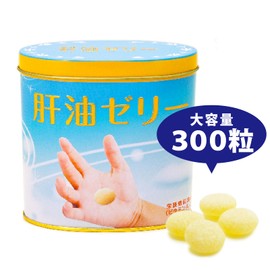 Liver Oil Jelly, 300 Tablets, Nutritional Functional Foods, Vitamin A, Vitamin D, Banana Flavor, Jelly, Drop, 1 Capsule Per Day, Large Capacity, Made in Japan