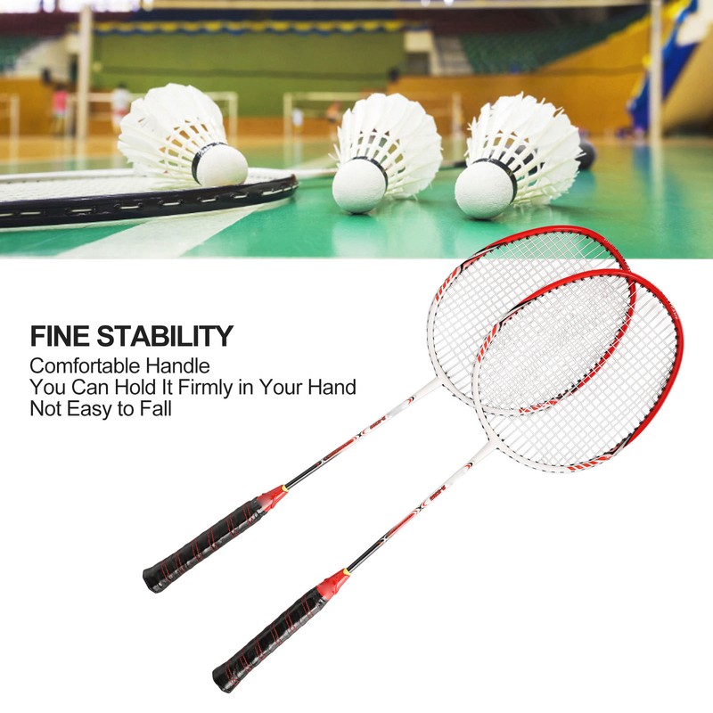 2PCS Professional Badminton Racket with Comfortable Handle Practice Badminton Racket