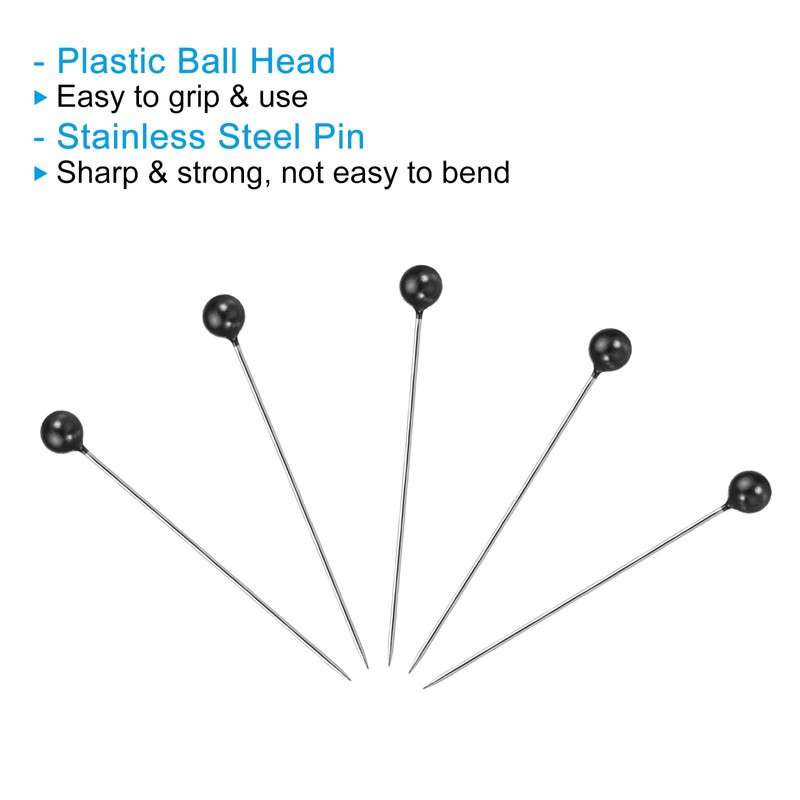 PATIKIL Sewing Pins, 200 Pcs 1.5 Inch Straight Pin with