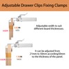 Drawer Front Installation Clamps, Adjustable Drawer Fixing Clamp,for Drawer Clamps
