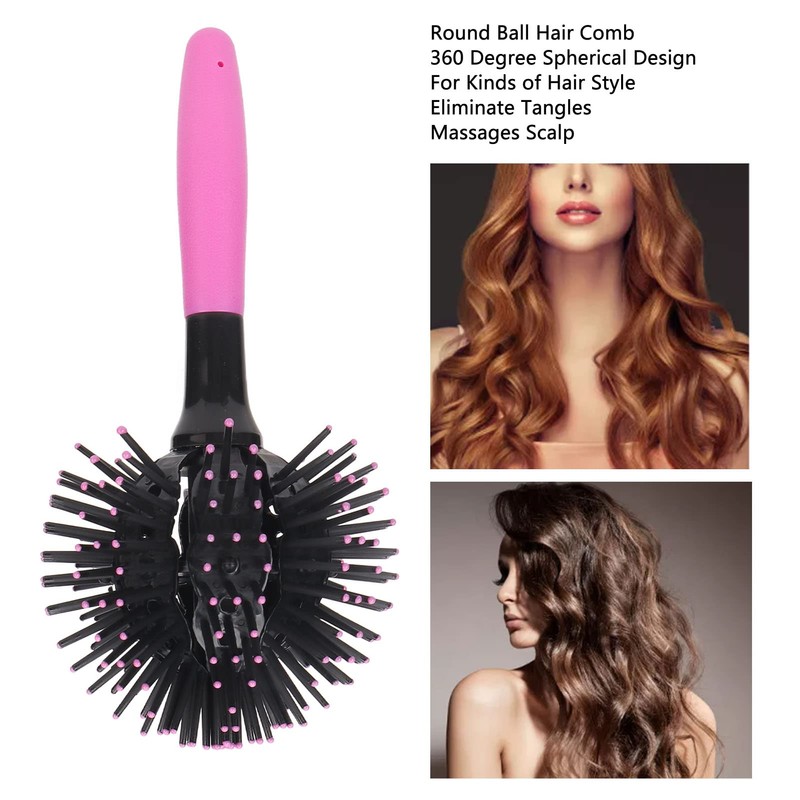 3D Curly Hair Comb Round Ball Hair Brush Detangling Eliminates