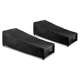 Awnic Pack of 2 Garden Lounger Cover Waterproof Protective Cover for Sun Lounger Winterproof Cover Lying Chair Cushion 190 x 65 x 30 cm