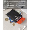 Artpaxy Minimalist Wallet For Mens Womens, Keychain RFID Blocking Zipper