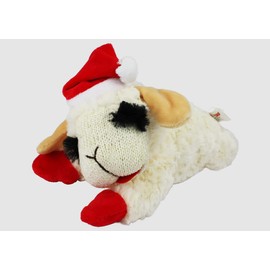 Lamb Chop Christmas Dog Toy with Santa Hat 6", 2 Pack