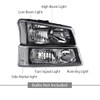 ALLGOOD Headlights, Compatible with 2003-2006 Chevy Silverado 1500 2500 3500