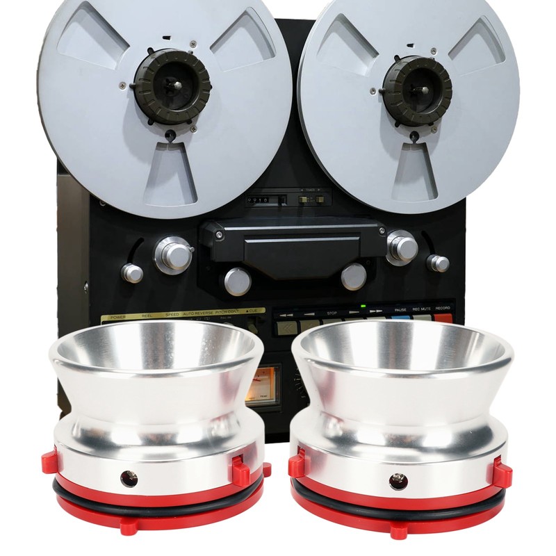 1 Pair NAB Hub Adapters Professional Polished Aluminum Reel to