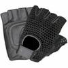 Allstate Leather Leather Fingerless Motorcycle Gloves with Black Mesh and