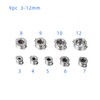 9-Piece Depth Stop Rings Set, Drill Depth Limiter, Limit the