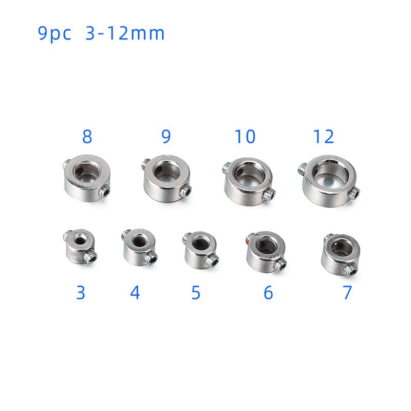 9-Piece Depth Stop Rings Set, Drill Depth Limiter, Limit the