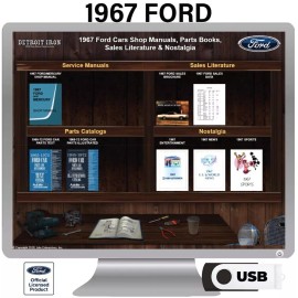 1967 Ford Factory OEM Shop Manuals USB
