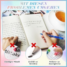 CALLYSONIC Pack of 3 0.5 mm Erasable Ballpoint Pens, Rollerball Pen Erasable, Ballpoint Pen with Erasable Ballpoint Pen, Erasable Gel Pens for School Supplies, Office Supplies, Students