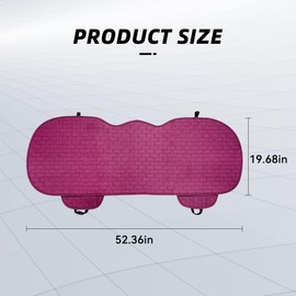 Tioollev Linen Back Car Seat Cover, Anti-Slip Long Bottom Rear Seat Cover Protector with Storage Pockets, Breathable Linen Rear Bench Seat Protector Cushion Pad for Most Vehicles (Purple, Back Cover)