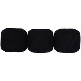 DARUMA Lace Yarn #40 Col.2 Black Series 50g Approximately 149.7 ft (412 m) 3 Ball Set 01-2012