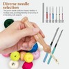 VILLCASE Punch Needle Embroidery Kit, Adjustable Punch Needle Tool, Wooden